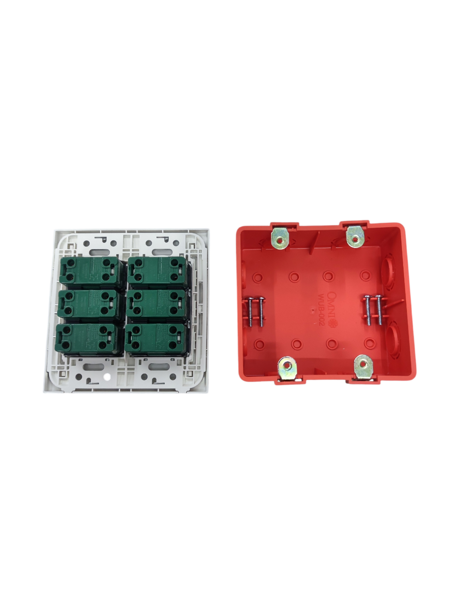 Panasonic 6 Gang 1 Way Switch 16A 220V Device Wide Series with Utility Box WEG6806+(6XWEG5001K-5)+Utility Box