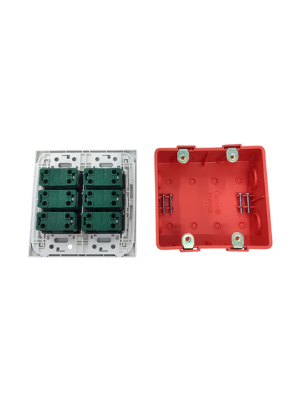 Panasonic 6 Gang 1 Way Switch 16A 220V Device Wide Series with Utility Box WEG6806+(6XWEG5001K-5)+Utility Box