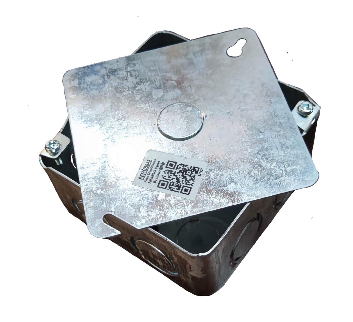 ROYU 4" x 4" Square Box with Cover AWG18 REMUB04A/REMUB03A, Junction Box 4 1/16 x 4 1/16 Metal Box