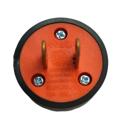 Royu Flat Pin with Metal Clamp 10A 220V REDPL204/B