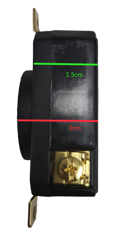 Grippes 30A Twist Lock Outlet 2P+E (3P) 250V (NEMA L6) WJ6331B, Twistlock