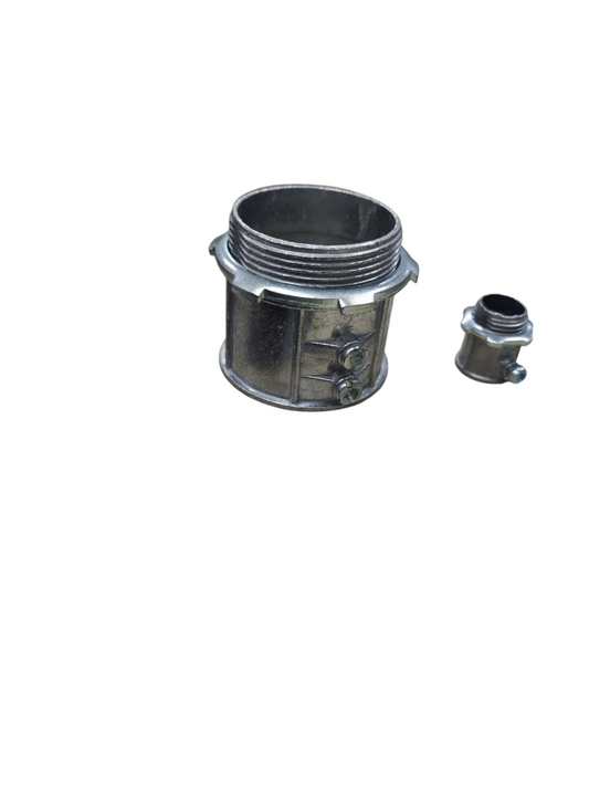 EMT Connector or EMT Adaptor with lock Nut Available in 1/2, 3/4, 1", 1 1/4 1 1/2 or 2"
