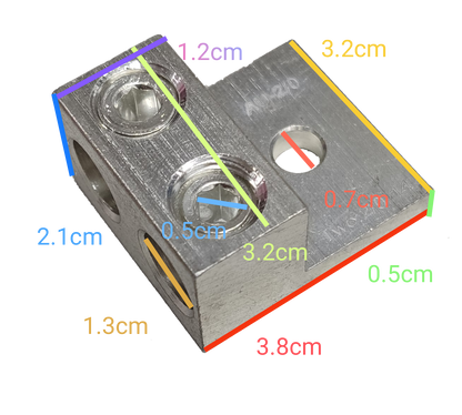 Grippes Mechanical Lug 2 Holes (2 x 2/0AWG), Mechanical Lugs 2 Holes ( 2 x 60mm)