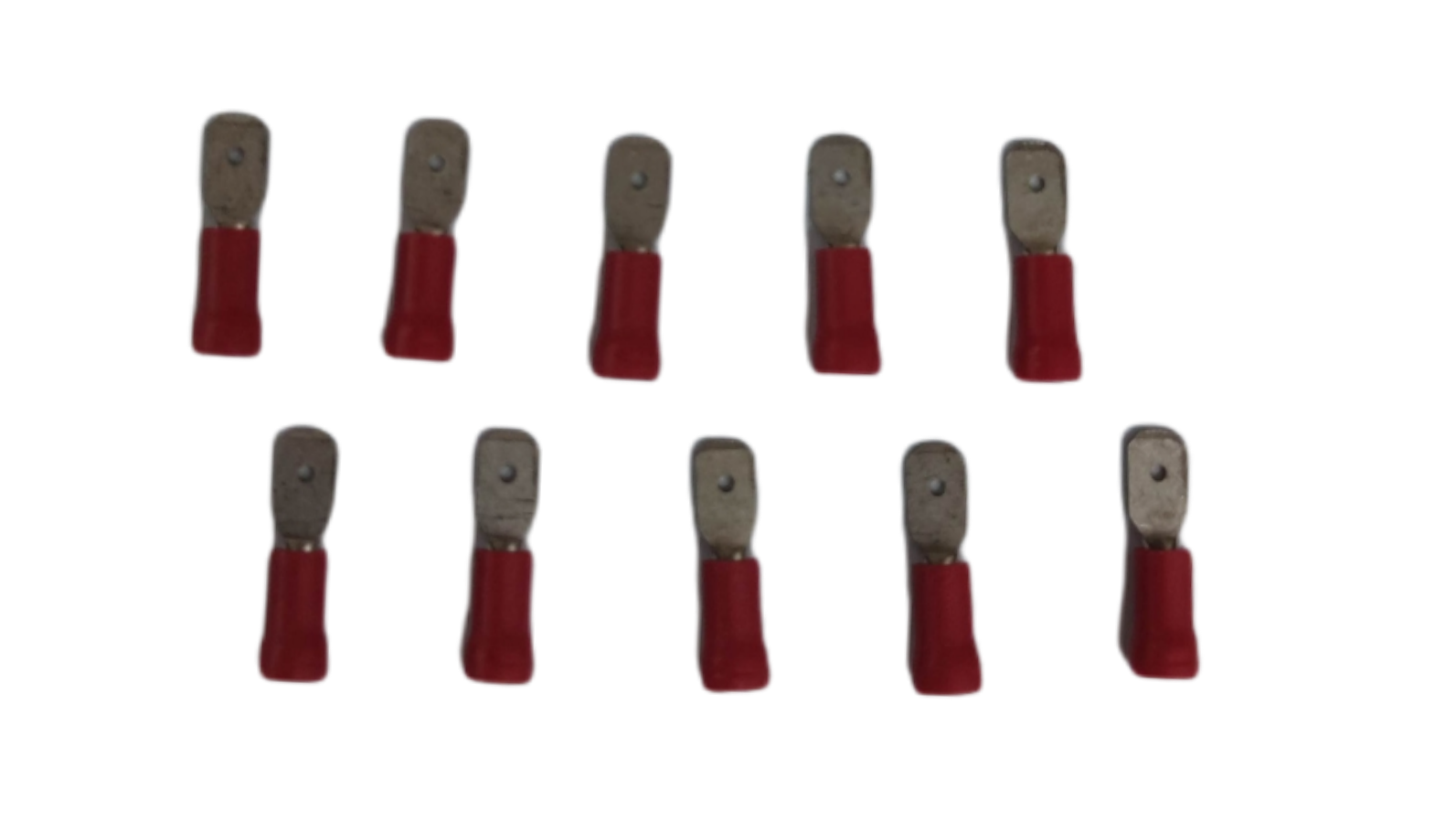 Set of 10 red 6mm insulated spade connector Type for secure electrical connections