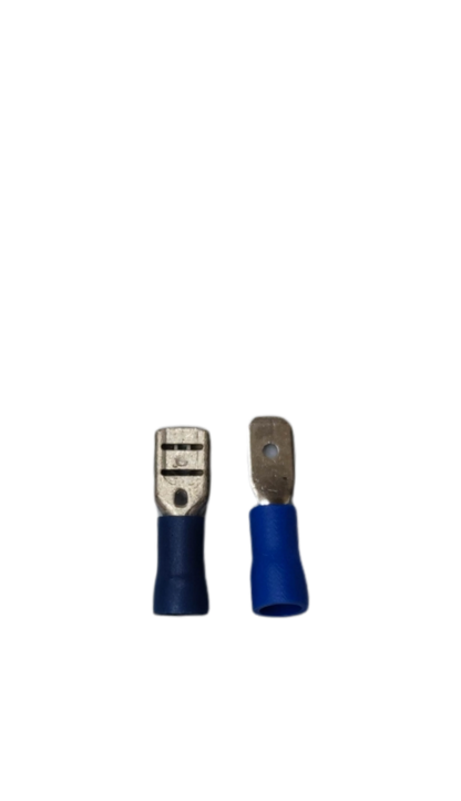 6mm male and female spade lugs for secure electrical connections in various projects