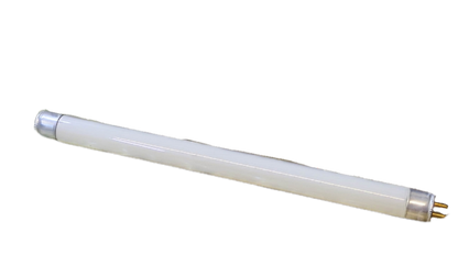 6W T5 UV fluorescent tube with white glass and metallic end caps from China