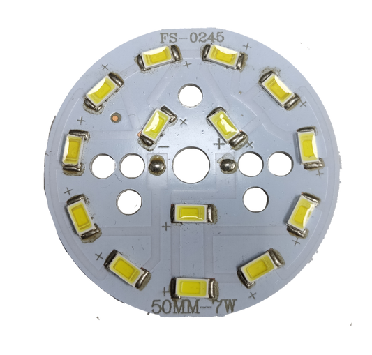 7 to 9W LED daylight module for lights round circuit board with multiple yellow LED chips by Electx Electrical Supply