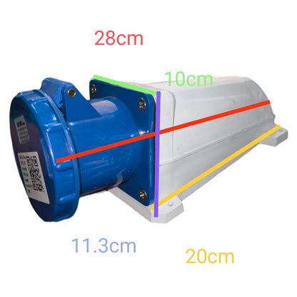 Sassin 63A 2P+E Industrial Outlet 380 - 415VAC 6h (3 Pins) Wall Type IEC60309-2 3SP1-133