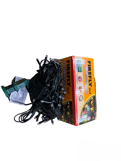 Firefly LED Christmas Light 100 LED Bulbs String Light Green Wire Steady Warm White 3000K 7 Meters 7W 220V Indoor Only  Firefly FXL1110020WW