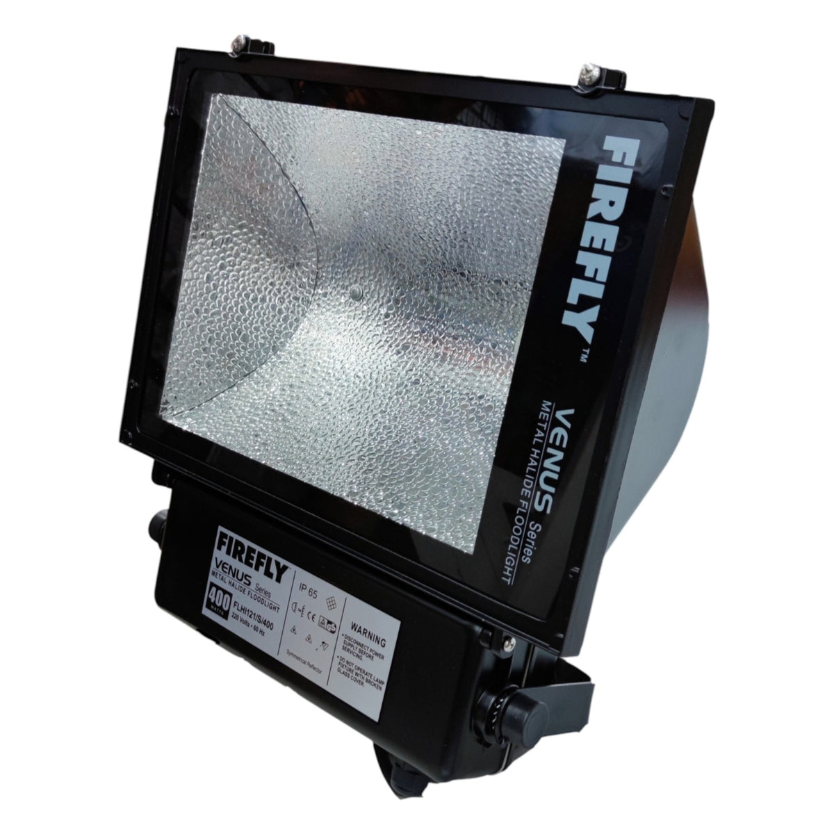 Firefly 400W Metal Halide Flood Light Fixture Set with Bulb 220V Daylight Venus Series FLHI121/S/400/FHIMH400DL/T