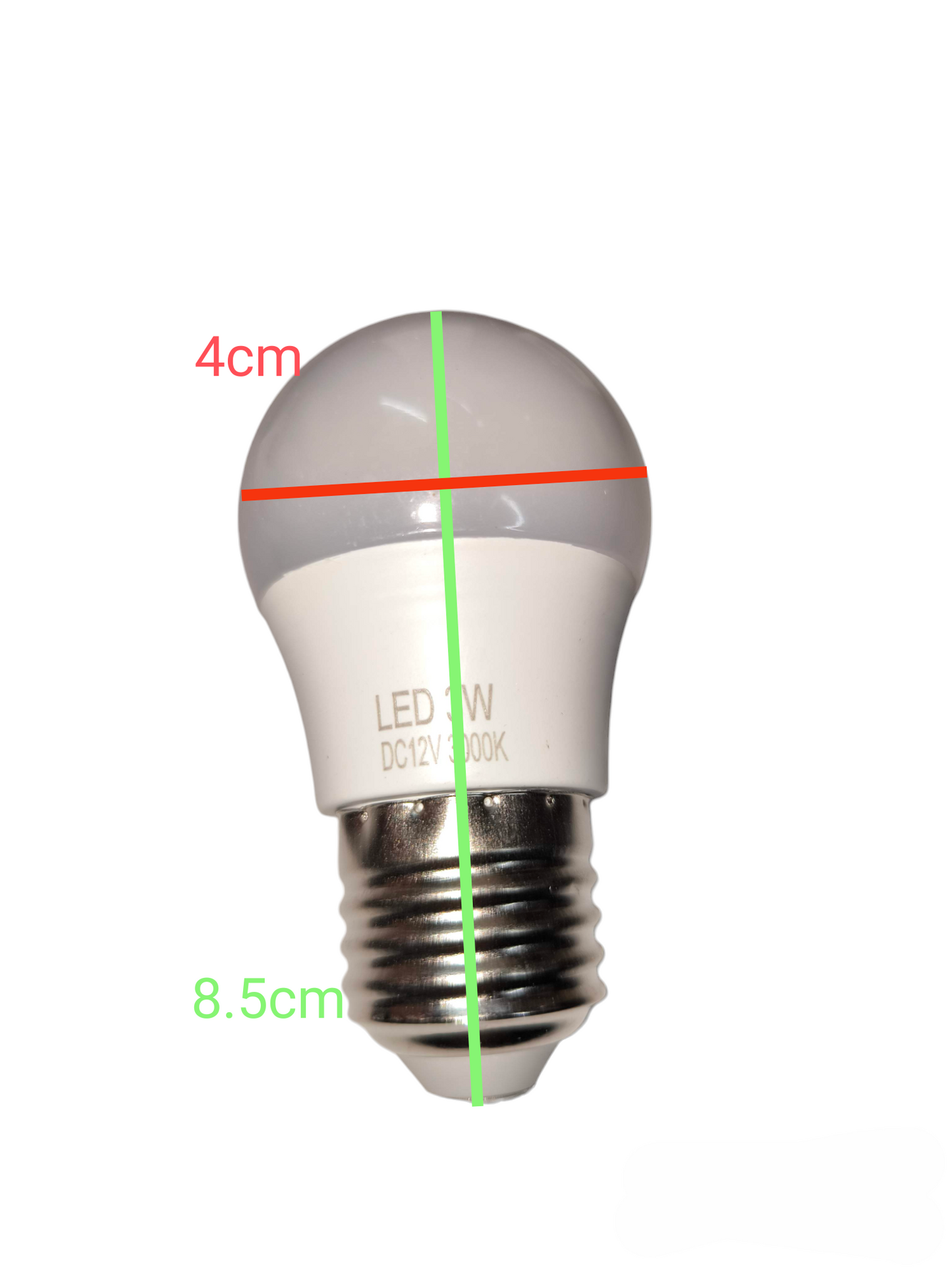 Denko 3W LED Bulb E27 12VDC 3000K Warm White Battery Operated ( Denko)