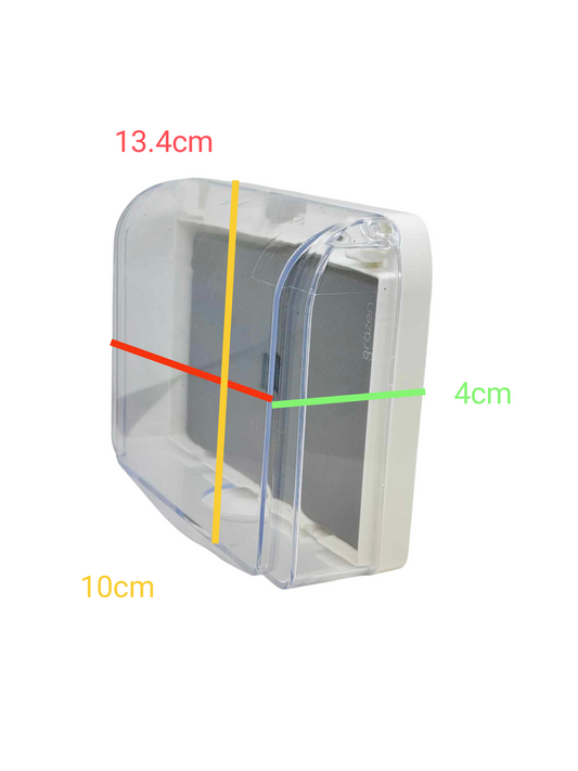 Grazen Weatherproof Cover Transparent with 1 Gang Telephone Outlet with Plate Cover WC-019-W+GW-016