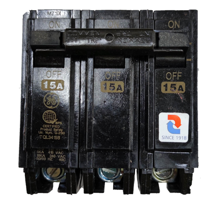 GE Circuit Breaker 3 Phase Plug In TQL, Circuit Breakers