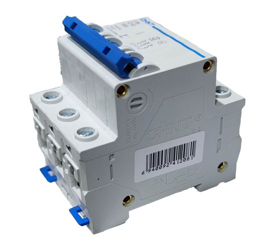 Chint 10A 3Pole Miniature Circuit Breaker 4.5KAIC 220V 3Phase MCB EB3PC104.5KA
