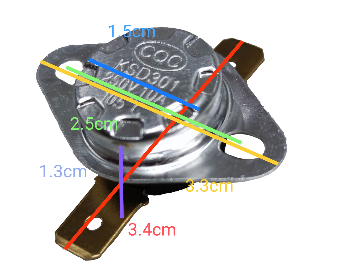 Denko Thermostat 105 Degrees 220V 10A, 105C 10A 220V
