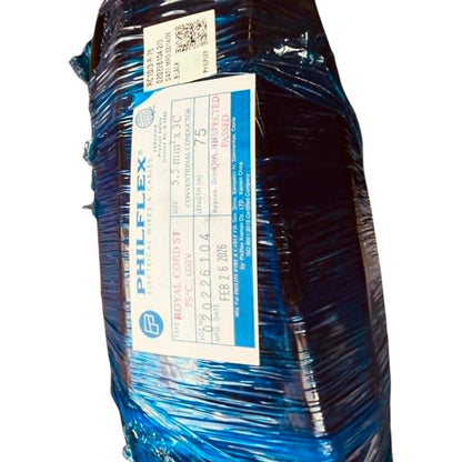 Philflex Royal Cord 5.5mm2/3C Core 600V AWG 10/3C Power Cable Perma Cord(75mtrs/Roll)