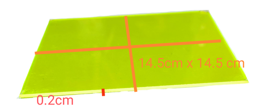 Optical Filter Neon Yellow 14.5cm x 14.5cm, Acrylic Neon Yellow Filter