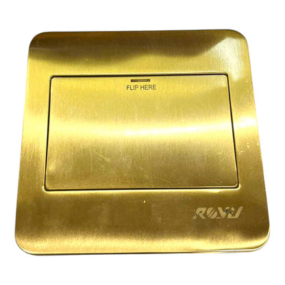 Royu Floor Outlet 1 Gang Telephone Outlet Available in Gold and Chrome