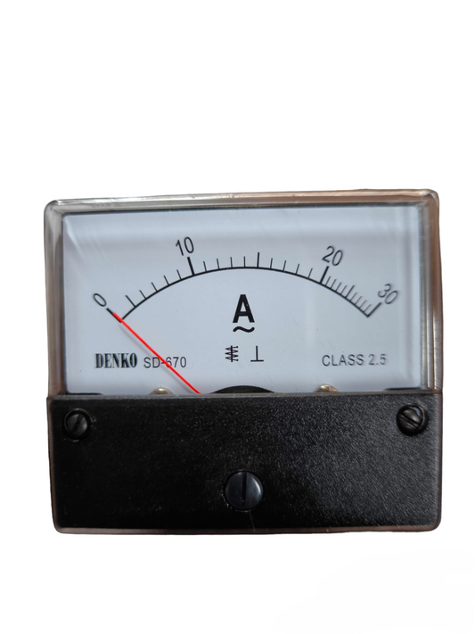 Denko AC Ampere Meter Panel Meter 60mm x 70mm Available in 10A 20A or 30A AC