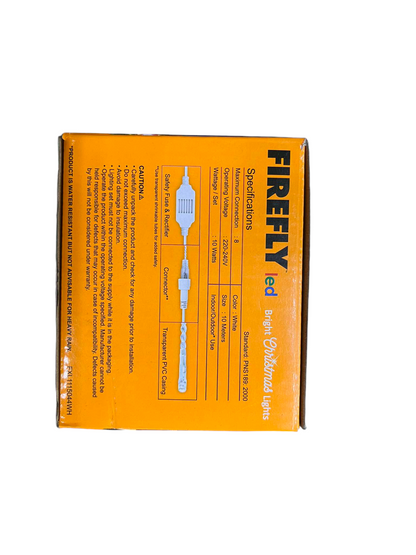 Firefly LED Christmas Light / String Light 150 LED Light Bulbs 10 Meters  Steady only Daylight Transparent White Wire ( Indoor/ Outdoor use )