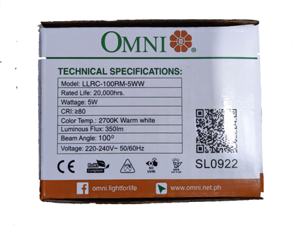 Omni 5W LED Movable Downlight Warm White 220V