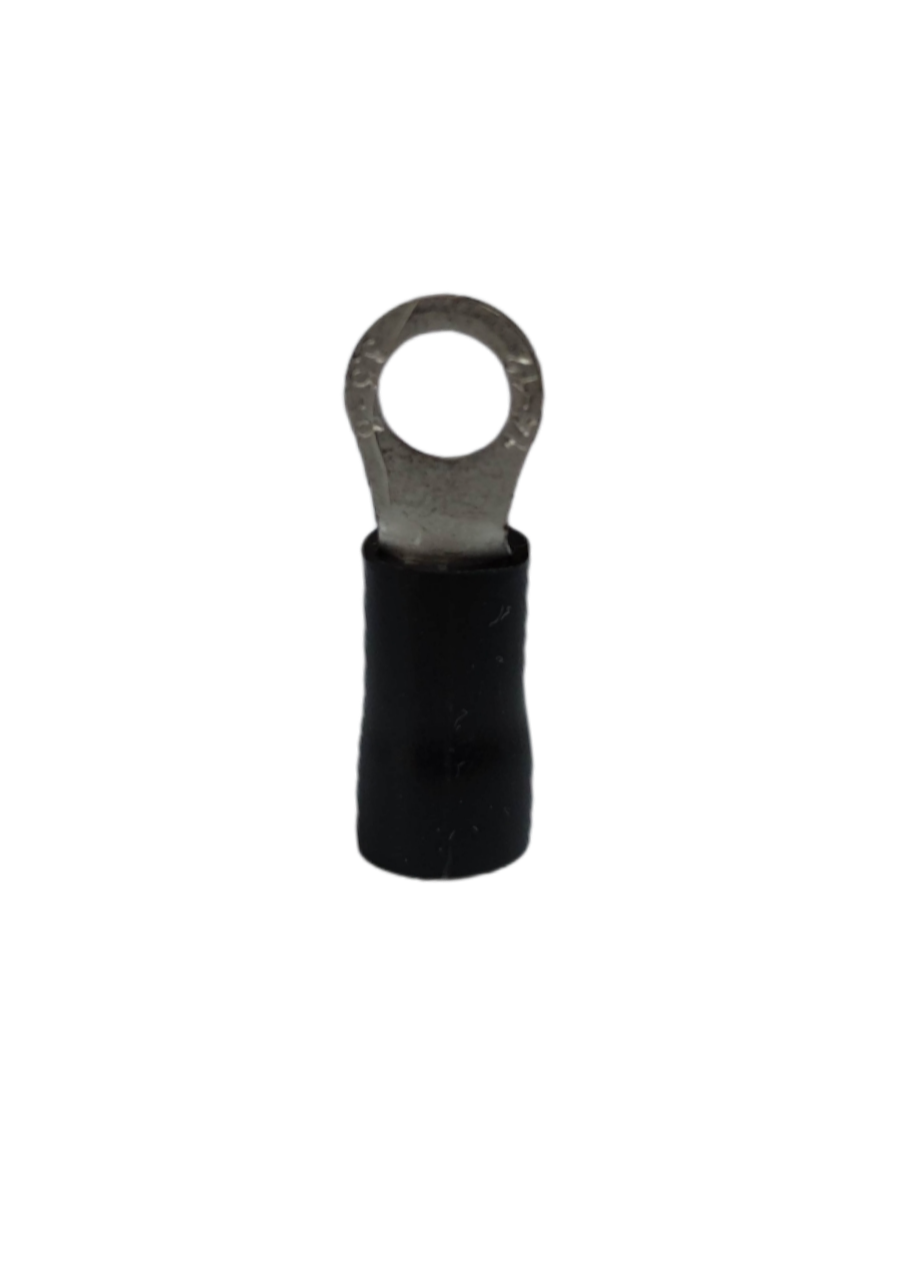 Local Terminal Lugs Ring Type Black Insulation 3.5mm (5Pcs + 5Pcs Free) , Ring Terminal Lugs,  Round Terminal Lugs