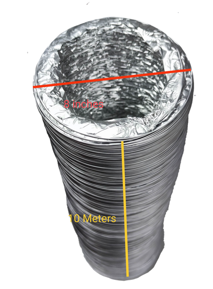 Tailee 8 inch aluminum flexible duct for stoves and cooktops 10 meters long