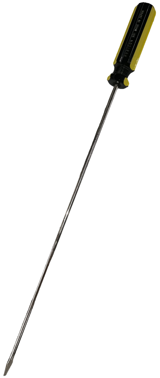 Rubicon 8 Inches Flat Head Screw Driver 901 with black and yellow ergonomic handle