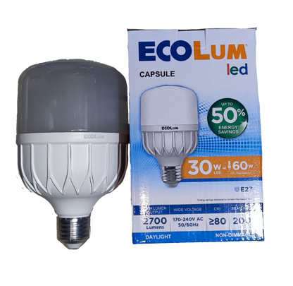 Ecolum 30W LED Bulb E27 Capsule 220V