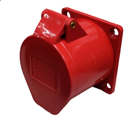 Grippes 32A 3P+E Industrial Outlet 6h 380-415V (4 Pins) Chassis Type 324  IEC309-2