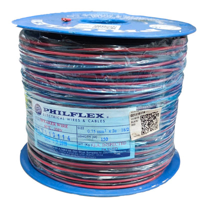 Philflex Speaker Wire AWG 18/2 R/B or 0.75mm Red and Black Pre-Cut PXSPKR/B(AWG18)