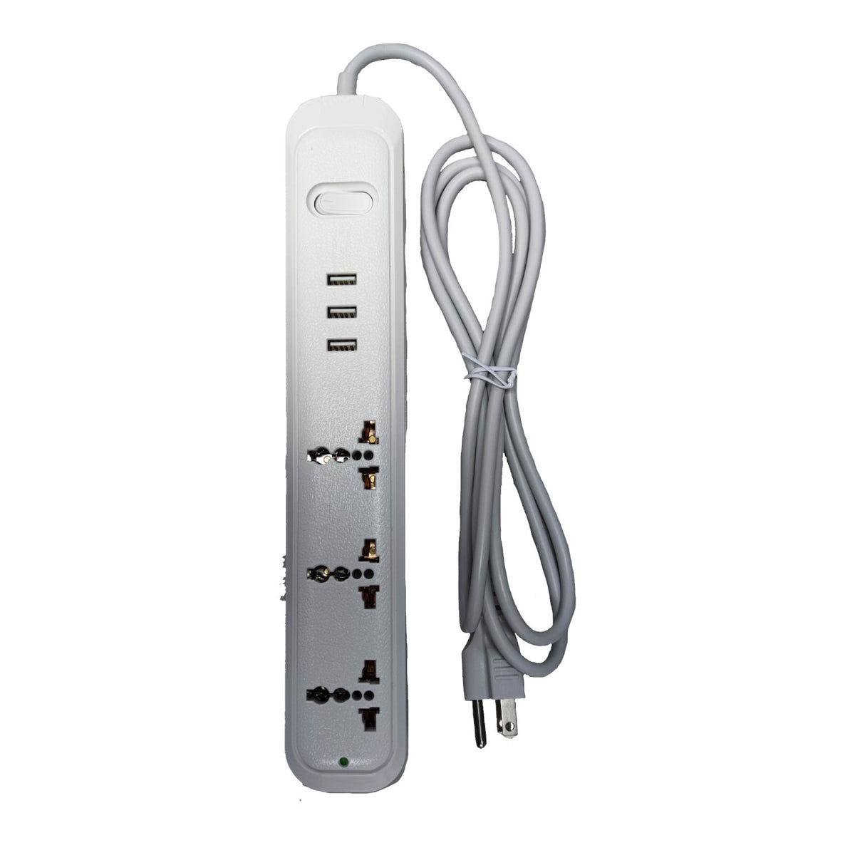 Omni 3 Gang  Extension Cord With 3 USB Outlet 3 Gang Universal Outlet and 3 USB with 1 Main Switch 2500W 2.1A USB 5V USB-303-PK