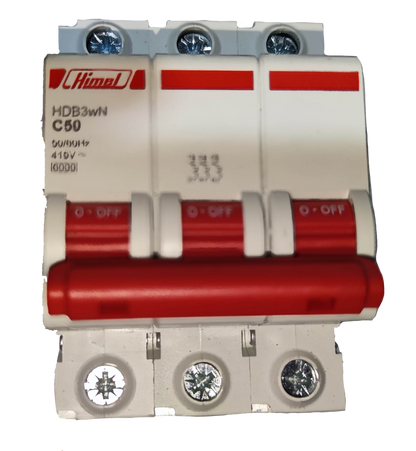 Himel 50A 3 Pole Miniature Circuit Breaker 6 KAIC, 50A 3P 220V Miniature Circuit Breaker HDB3wN3PC50