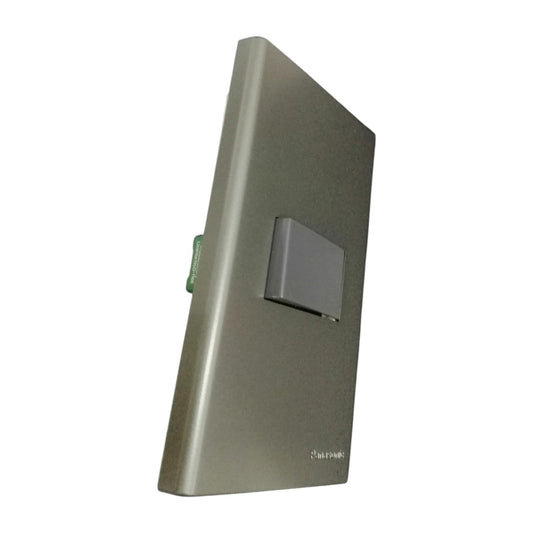 Panasonic 1 Gang 3 Way Switch with Plate Cover 16A 250V Metallic Gray WEG6801MH-1/WEG5002HK-5