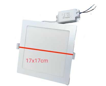 Ecolum 12W LED Square Downlight 220V Recessed ( ECOLUM) 6500K, 12W LED Square Flush Daylight 162x162mm Cut Out