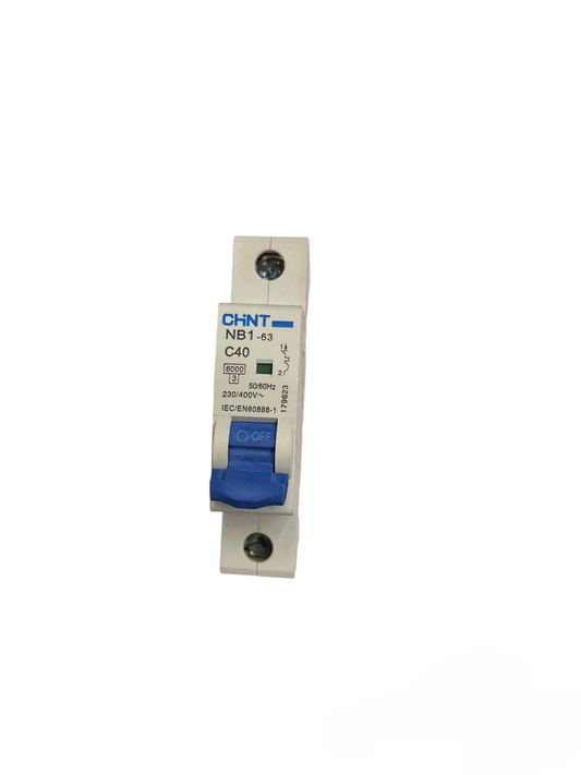 Chint 40A 1Pole 6KAIC 220V with indicator Miniature Circuit Breaker NB1-63 1P C40 6KADB