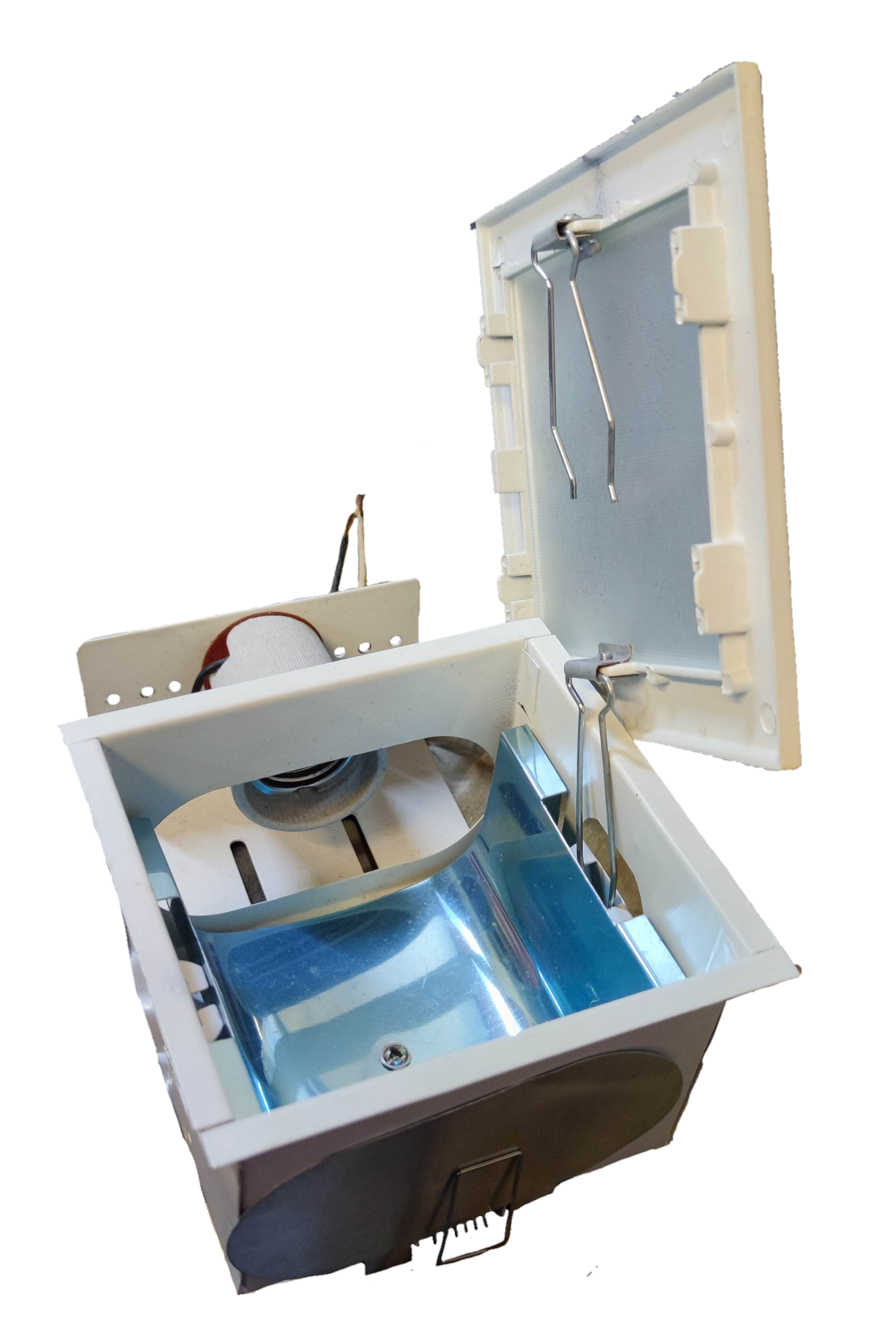 Downlight Fixture Square 5 Inches 1xE27 White with Glass Cover