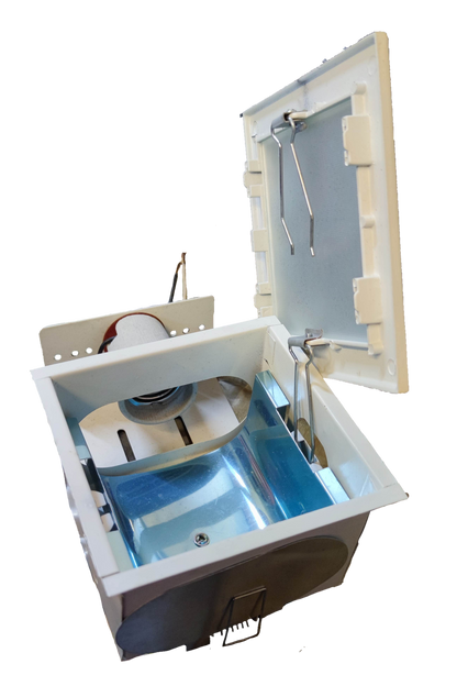 Downlight Fixture Square 5 Inches 1xE27 White with Glass Cover