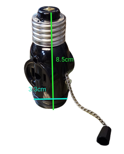 Omni Pull Chain Socket with 2 Flat Pin 3A 220V