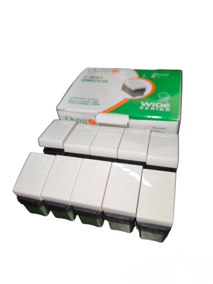Omni 1 Way Switch Device 16A 250V Wide Series WWS-213 10Pcs