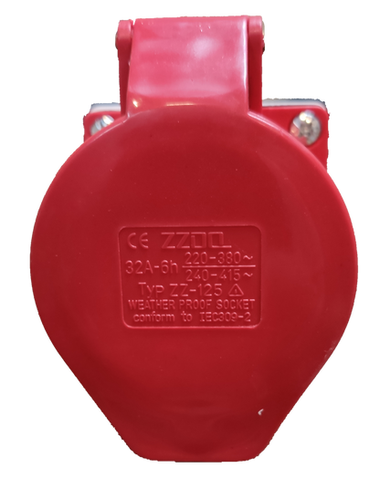 Grippes 32A 3P+E+N 5 Pins Industrial Outlet 6h 380-415V Wall Type IEC309-2 Multi Purpose Power Conenctor