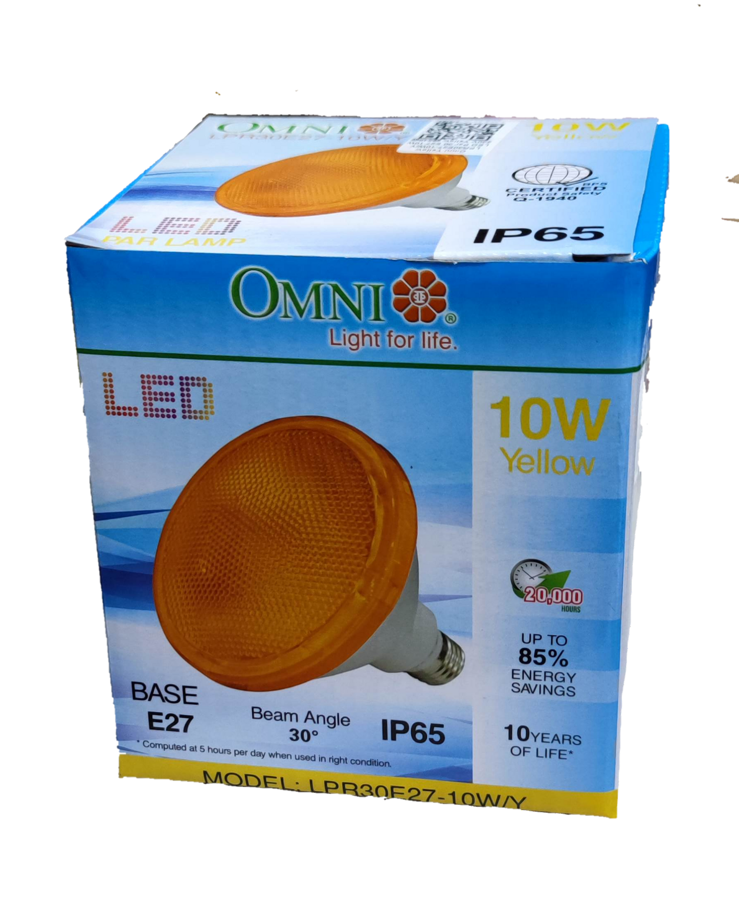 Omni 10W PAR 30 E27 220V Yellow ( Omni) LPR30E27-10W/Y, LED PAR 30 10W E27 220V Yellow