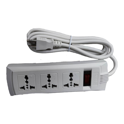 Omni 3 Gang Extension Cord  Universal 6 Feet with Individual Switch Power Strip 3 Socket 10A 220V  WEU-103-PK