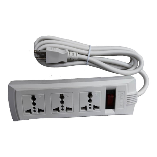 Omni 3 Gang Extension Cord  Universal 6 Feet with Individual Switch Power Strip 3 Socket 10A 220V  WEU-103-PK