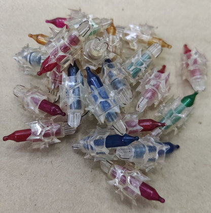 Denko Christmas Light Bulb with Socket 25 pcs + 10 Free for Warranty ( Diamond Socket), Starry Socket Design