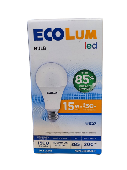 Ecolum 15W LED Bulb 220V E27 Daylight 6500K