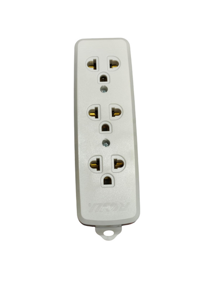 Royu 3 Gang Universal Outlet with 1 Gang Flat Pin Outlet 250V 10A REDOU503