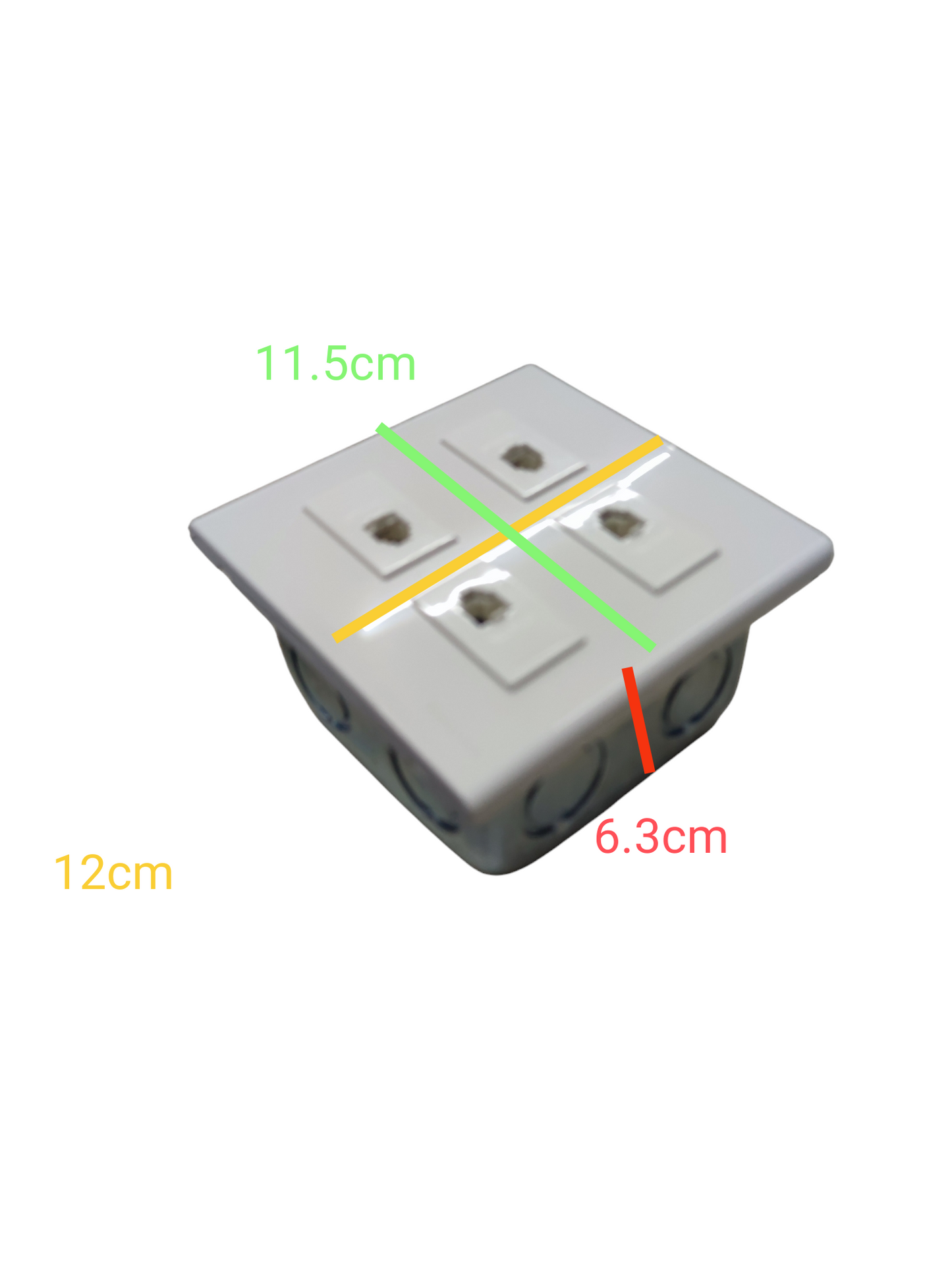 Panasonic 4 Gang Telephone Outlet Wide Series with Utility Box WEG6804+(4XWEG2164)+Utility Box