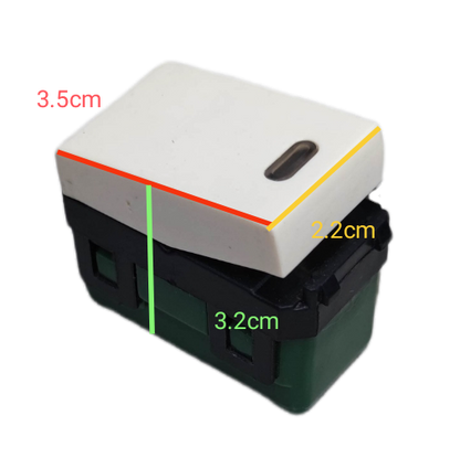 Omni 1 Way Illuminated Switch 16A 250V Wide Series WWS-214