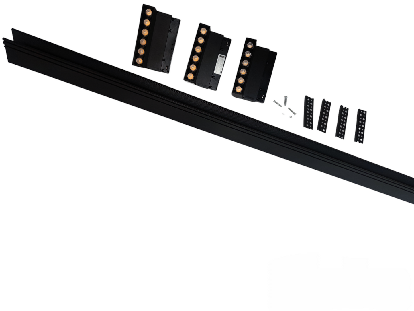 ILLUMIQ TERRA Magnetic Track Light 1 Meter 50mm with 3pcs 6W LED Foldable Grille Track Light Daylight 6500K 220V